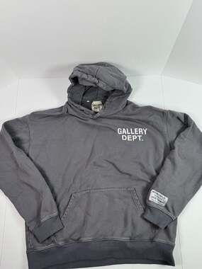 Gallery Dept. Logo Hoodie Washed Grey - Hollywood CA Size S